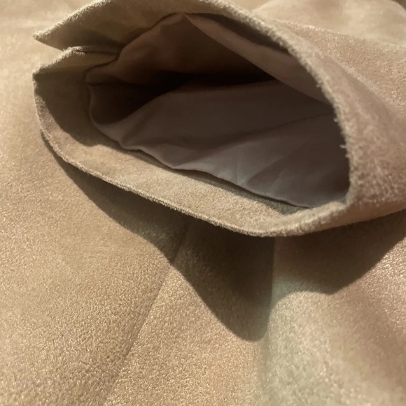 Vintage Men's DOCKERS Tan Sport Coat - Faux Suede Blazer Size 44R - Picture 7 of 8